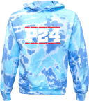 Tie-Dye Hoodies - Power 24 Session I 2026 (White bold text with Red borders)