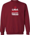 Crew Sweatshirt - USA CUP Qualifier Texas 2026 - vertical red and white