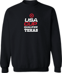 Crew Sweatshirt - USA CUP Qualifier Texas 2026 - vertical red and white