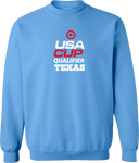 Crew Sweatshirt - USA CUP Qualifier Texas 2026 - vertical red and white