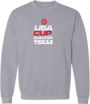 Crew Sweatshirt - USA CUP Qualifier Texas 2026 - vertical red and white