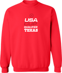 Crew Sweatshirt - USA CUP Qualifier Texas 2026 - vertical red and white