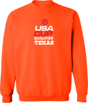 Crew Sweatshirt - USA CUP Qualifier Texas 2026 - vertical red and white