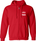 Full Zip Hoodies - USA CUP Qualifier Texas 2026 - vertical red and white