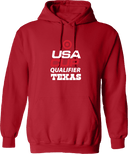 Hoodies - USA CUP Qualifier Texas 2026 - vertical red and white