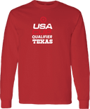 Long Sleeves - USA CUP Qualifier Texas 2026 - vertical red and white