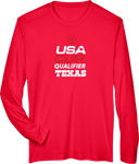Performance Long Sleeves - USA CUP Qualifier Texas 2026 - vertical red and white