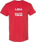 Short Sleeves - USA CUP Qualifier Texas 2026 - vertical red and white