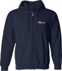 Full Zip Hoodies - USA CUP Qualifier Texas 2026 - horizontal red and white