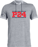 Under Armour Stadium Short Sleeve Hoodie - Power 24 Session I 2026 (Double Bordered RED Block Text)