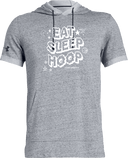 Under Armour Stadium Short Sleeve Hoodie - Zero Gravity - EAT SLEEP HOOP white