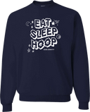 Crew Sweatshirt - Zero Gravity - EAT SLEEP HOOP white
