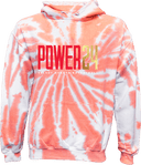 Tie-Dye Hoodies - Power 24 Session I 2026 (Red& Gold Bold Inline Wordmark)