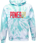 Tie-Dye Hoodies - Power 24 Session I 2026 (Red& Gold Bold Inline Wordmark)