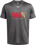 Under Armour Tech Team Short Sleeve - Power 24 Session I 2026 (Red& Gold Bold Inline Wordmark)