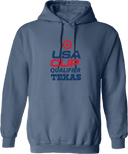Hoodies - USA CUP Qualifier Texas 2026 - vertical red and blue