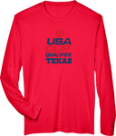 Performance Long Sleeves - USA CUP Qualifier Texas 2026 - vertical red and blue