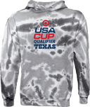 Tie-Dye Hoodies - USA CUP Qualifier Texas 2026 - vertical red and blue