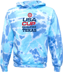 Tie-Dye Hoodies - USA CUP Qualifier Texas 2026 - vertical red and blue