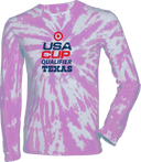 Tie-Dye Long Sleeves - USA CUP Qualifier Texas 2026 - vertical red and blue