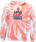 Tie-Dye Hoodies - USA CUP Qualifier Texas 2026 - vertical red and blue