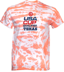 Tie-Dye Short Sleeves - USA CUP Qualifier Texas 2026 - vertical red and blue