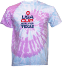 Tie-Dye Short Sleeves - USA CUP Qualifier Texas 2026 - vertical red and blue