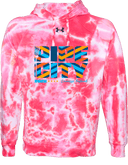 Under Armour Rival Fleece Hoodie Tie-Dye - Back Pipe City Lacrosse Festival 2026 (Stripes, Light Version)