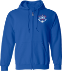 Full Zip Hoodies - USYS KY State Cup (w1/2) 2026 (White & Navy Main Logo)