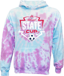 Tie-Dye Hoodies - USYS KY State Cup (w1/2) 2026 (White & Navy Main Logo)