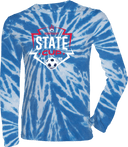 Tie-Dye Long Sleeves - USYS KY State Cup (w1/2) 2026 (White & Navy Main Logo)