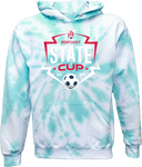 Tie-Dye Hoodies - USYS KY State Cup (w1/2) 2026 (White & Navy Main Logo)