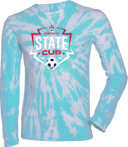 Tie-Dye Long Sleeves - USYS KY State Cup (w1/2) 2026 (White & Navy Main Logo)