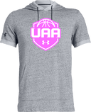 Under Armour Stadium Short Sleeve Hoodie - Girls UAA Session I 2026 (Bubblegum pink)