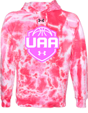Under Armour Rival Fleece Hoodie Tie-Dye - Girls UAA Session I 2026 (Bubblegum pink)
