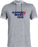 Under Armour Stadium Short Sleeve Hoodie - USA Football Summer Series 2026 (Navy - Palm - Horizontal)