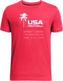 Under Armour Athletics Short Sleeve - USA Football Summer Series 2026 (White - Palm Tree)
