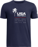 Under Armour Athletics Short Sleeve - USA Football Summer Series 2026 (White - Palm Tree)