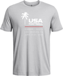 Under Armour Athletics Short Sleeve - USA Football Summer Series 2026 (White - Palm Tree)