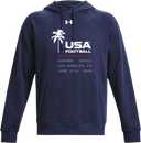 Under Armour Rival Fleece Hoodie - USA Football Summer Series 2026 (White - Palm Tree)