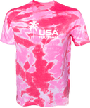 Under Armour Athletics Short Sleeve Tie-Dye - USA Football Summer Series 2026 (White - Palm Tree)