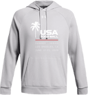 Under Armour Rival Fleece Hoodie - USA Football Summer Series 2026 (White - Palm Tree)