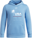 Under Armour Team Icon Fleece Hoodie - USA Football Summer Series 2026 (White - Palm Tree)