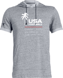 Under Armour Stadium Short Sleeve Hoodie - USA Football Summer Series 2026 (White - Palm Tree)
