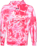 Under Armour Rival Fleece Hoodie Tie-Dye - USA Football Summer Series 2026 (White - Palm Tree)