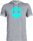 Under Armour Stadium Short Sleeve Hoodie - Girls UAA Session I 2026(Electric Cyan)