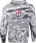 Tie-Dye Hoodies - West Virginia State Cup (w2/2) 2026(Red and Navy Text)