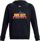Under Armour Rival Fleece Hoodie - Back Pipe City Lacrosse Festival 2026 (Skyline, Light Version)