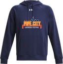 Under Armour Rival Fleece Hoodie - Back Pipe City Lacrosse Festival 2026 (Skyline, Light Version)