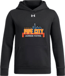 Under Armour Team Icon Fleece Hoodie - Back Pipe City Lacrosse Festival 2026 (Skyline, Light Version)